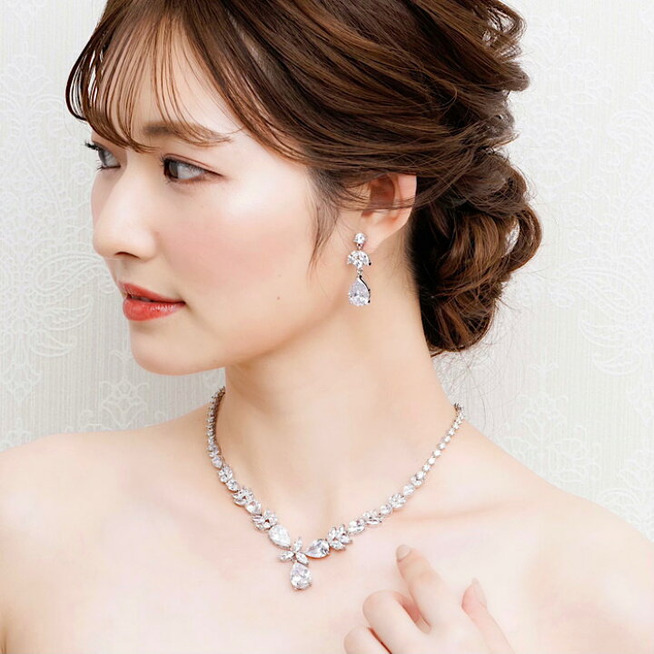 楽天市場】結婚式アクセサリー ウェディングドレス ミニ ネックレス 
