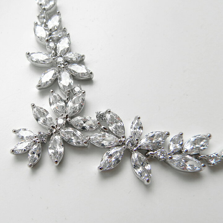 楽天市場】[上質を追求する大人花嫁に]ジルコニア ネックレス  