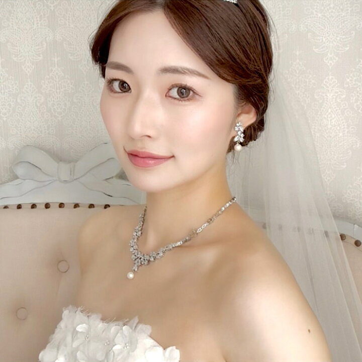 楽天市場】ジルコニアネックレスセット 結婚式アクセサリー ネックレス  