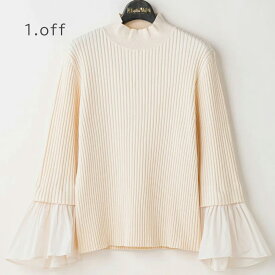 【イベント対象商品！】 LalliaMu ラリアムー デタッチカフリブニット │ レディース セーター トップス ハイゲージ リブニット リブ編み おしゃれ かわいい オフィス ホームケア