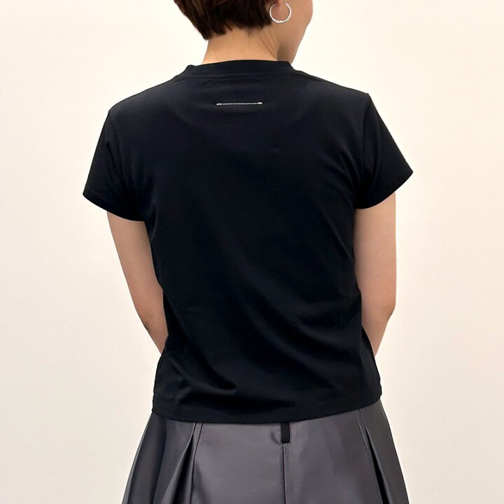 楽天市場】◇ MM6 メゾンマルジェラ MM6ロゴラベルクロップドTシャツ 