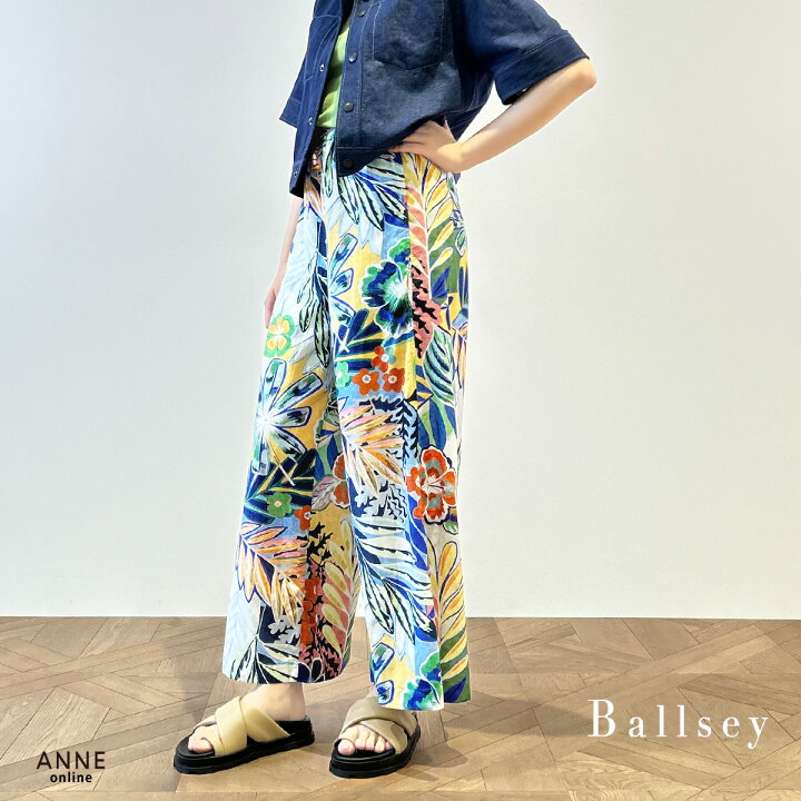 楽天市場】◇ Ballsey ボルジー プリントタックワイドパンツ  