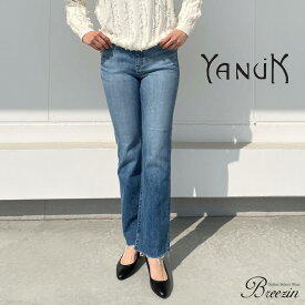 【 YANUK ヤヌーク 】 セミフレア デニム デニムパンツ フレア フレアパンツ 57141301 CSBカラー ブルー 日本製 MADE IN JAPAN