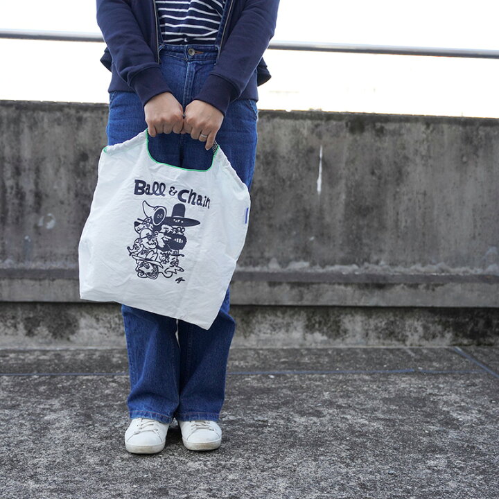 Ball＆chain ボールアンドチェーン 刺繍 エコバッグ (M)バッグ エコバッグ 鞄 かばん レディース 大人 ファッション 雑貨
