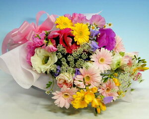 楽天市場 春の花いっぱいの花束 ホワイトデー 卒業 お祝い いつもアンのお花屋さん