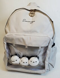 シマエナガ キッズリュック シマエナガぬいぐるみ 女の子 子供 ジュニア 小学生 女子 バックパック 小学校 小学校低学年 a4しまえなが ジュニア キッズ 19リットル 学童リュック 誕生日 旅行 遠足 校外学習 クリアポケット