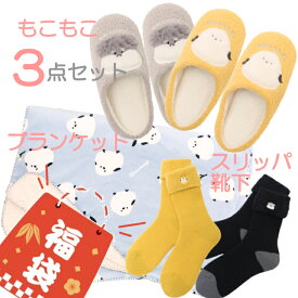 福袋 ハッピーバッグ 福ぶくろ ブランケット ルームシューズ 靴下 スリッパ スワンネル 大きめブランケット もこもこ 起毛 ひざかけ 毛布 あったか モコモコ シマエナガ ボア 暖かい 膝掛け プレゼント 送料無料 シュナウザー