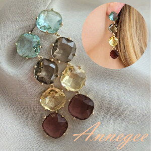 ���[���ւȂ瑗������ �s�A�X �}���`�J���[ �N���X�^�� �h���b�v�s�A�X Multicolored crystal dangle earrings �X�^�b�h���s�A�X �L���b�`�� �}���`�J���[ �h���b�v �s�A�X �A�N�Z �h��� �Ԃ牺���� 