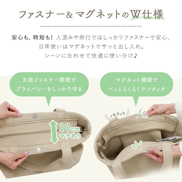 楽天市場】＼8万個突破／ マザーズバッグ 保冷保温ポケット付き【高 