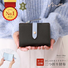 【新発売★LINEクーポンでさらに300円OFF】二つ折り財布 レディース 本革 ミニ財布 レディース 二つ折り 小さい財布 ミニウォレット お財布 革 レザー コンパクト 大容量 スキミング防止 カード収納 2つ折り財布 小銭入れ シンプル かわいい おしゃれ 送料無料