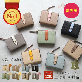 【新発売★LINEクーポンでさらに300円OFF】二つ折り財布 レディース 本革 ミニ財布 レディース 二つ折り 小さい財布 ミニウォレット お財布 革 レザー コンパクト 大容量 スキミング防止 カード収納 2つ折り財布 小銭入れ シンプル かわいい おしゃれ 送料無料