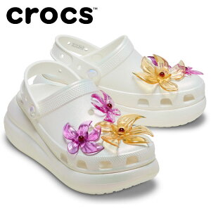�y�X�[�p�[SALE�J�n28���Ԍ���S�i�|�C���g10�{!!�L������:6/4(��)20:00�`6/5(��)23:59���z�N���b�N�X crocs CRUSH PEARLIZED FLORALS CLOG 211629-100 �����Y ���f�B�[�X �T���_��