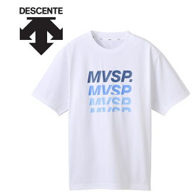 メール便配送 デサント DESCENTE S.F.TECH TOUGH グラデーションロゴ ショートスリーブシャツ半袖 メンズ DMMXJA55-WH