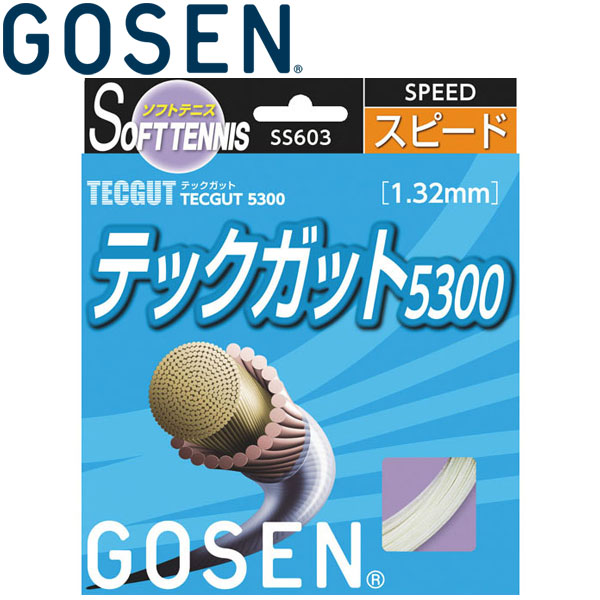 メーカー公式 ゴーセン GOSEN テックガット5300 ソフトテニス ガット SS603-BK