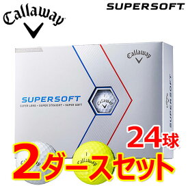 【2ダースセット】 キャロウェイ ゴルフ スーパーソフト ゴルフボール 2ダース(24球) 2023モデル