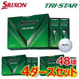 【4ダースセット】 スリクソン ゴルフ トライスター ゴルフボール 4ダース(48球入り) 2024モデル