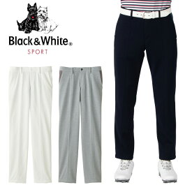 【スーパーセール】 ブラック＆ホワイト ゴルフ ロングパンツ メンズ 春夏 ゴルフウェア BGS5101UC