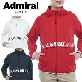 アドミラルゴルフ フードポケット ウィンドジャケット レディース 2023秋冬 ゴルフウェア ADLA350