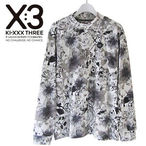 KI-XXX THREE �L�b�N�X���[ �t�����[CAMO L/S�n�C�l�b�N�V���c �����Y 2025�H�~ �S���t�E�F�A 25AWKM-18