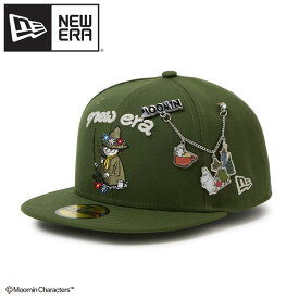 ニューエラ 59FIFTY Moomin ムーミン スナフキン チャーム ライフルグリーン 15154857 メンズ レディース キャップ 帽子