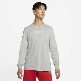 【決算処分プライス】 ナイキ NSW ESS+ コア 3 L/S Tシャツ DM6367-063 メンズ レディース 男性 女性 長袖 ロングスリーブ 部屋着 普段着 おしゃれ グレー バックロゴ ※返品不可※