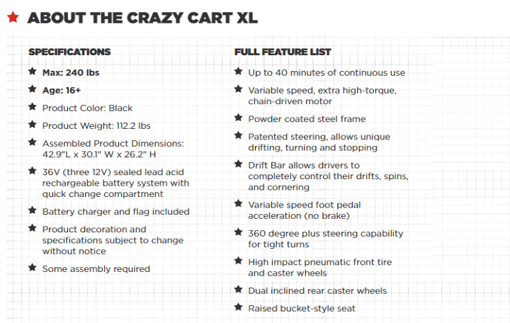 並行輸入品 クレイジーカート XL(大人用) USA RAZOR社 ドリフト マシン 大人も楽しめる！ | アネックススポーツ
