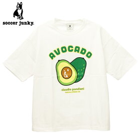 メール便配送 サッカージャンキー クラウディオ・パンディアーニ ルーズシルエットTシャツ 半袖 アボガド犬+A CP22C70-1