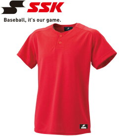 メール便配送 エスエスケイ SSK 野球 2ボタンベースボールTシャツ 無地 メンズ・ユニセックス BW1460-20