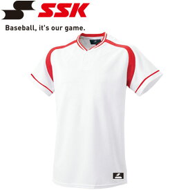 メール便配送 エスエスケイ SSK 野球 2ボタンプレゲームシャツ メンズ・ユニセックス BW2200-1020