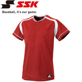 メール便配送 エスエスケイ SSK 野球 2ボタンプレゲームシャツ メンズ・ユニセックス BW2200-2010