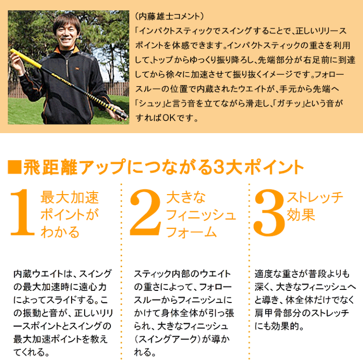 楽天市場】ヤマニゴルフ インパクトスティック TRMG21 YAMANI
