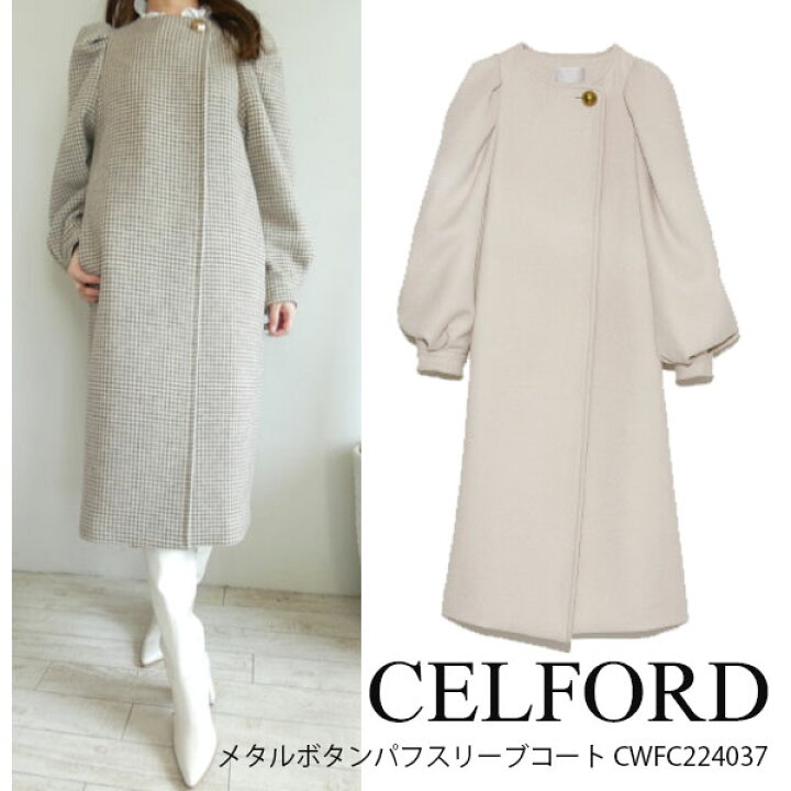 楽天市場】SALE セール メタルボタンパフスリーブコート CELFORD,22AW  