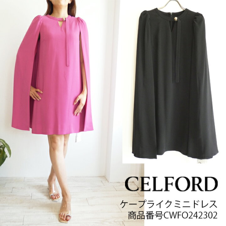 楽天市場】SALE セール,CWFO242302,ケープライクミニドレス,セル  