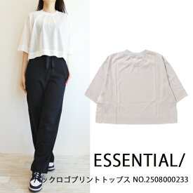 10％OFF,SALE,セール,2508000233,ESSENTIAL/,バックロゴプリントトップス ,ダブルスタンダードクロージング,送料無料,インスタ