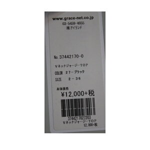 グレースグレースコンチネンタルVネックジャージートップトップスカットソーGRACECONTINENTAL17AW送料無料37442170