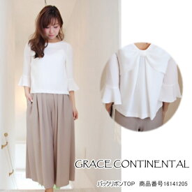 SALE セール 50%OFF!! グレースコンチネンタル バックリボンTOP GRACE CONTINENTAL 新作 春夏 16SS 16141205　楽天カード分割