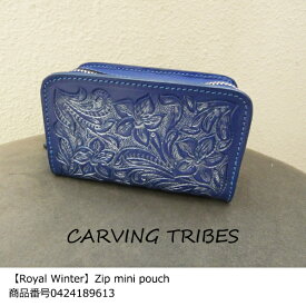 0424189613,【Royal Winter】Zip mini pouch Carvingtribes,カービングトライブス,送料無料,インスタ,24SS