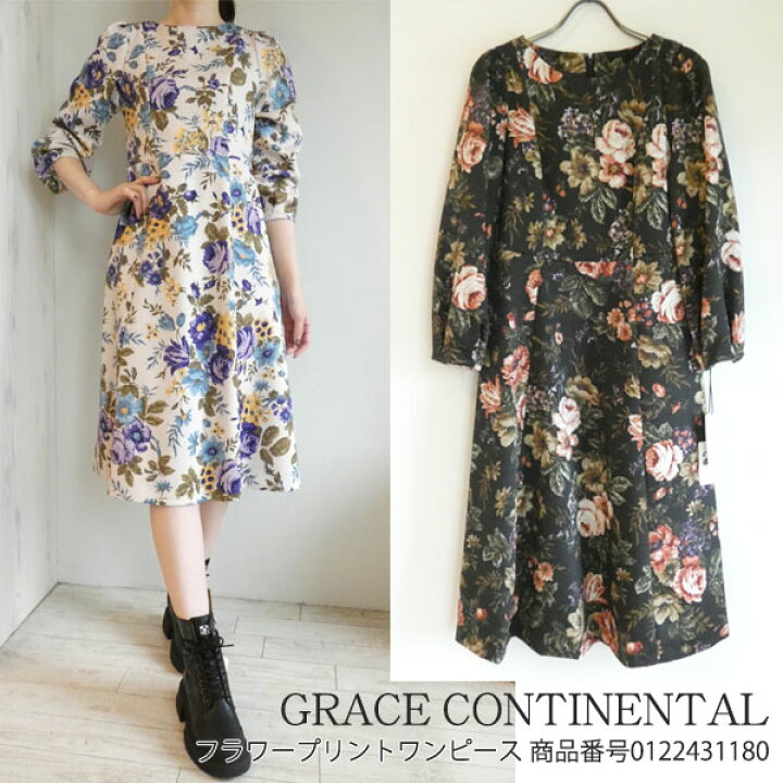 楽天市場】SALE セール 0122431180,フラワープリントワンピース ,GRACE  