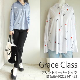 30％OFF,セール,SALE,0223141422,Grcae Class,プリントオーバーシャツ ,GRACE CONTINENTAL,グレースコンチネンタル,送料無料,インスタ