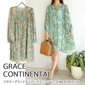 0124131110,フラワープリントティアードミニワンピース GRACE CONTINENTAL,グレースコンチネンタル,送料無料,インスタ,24SS