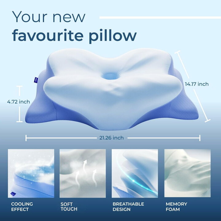 楽天市場】Derila Ergo 頚椎ネックピロー 睡眠用枕 輪郭形状記憶 