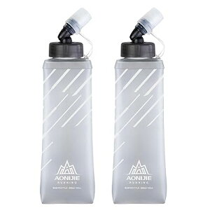TRIWONDER TPU ܂肽  {g EH[^[{g X|[c{g jO }\ TCNO oR nCh[V \tg{g Soft Water Bottle (O[ 420ml - 2)