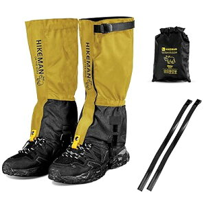 ロングゲイター スパッツ レッグカバー ズレにくい 収納袋付き TPUストラップ四本付き 滑り止め ベルクロ 軽量 開閉しやすい フィット感 カムバックル 防水防雨 防砂 泥除け 雨雪悪天候対策
