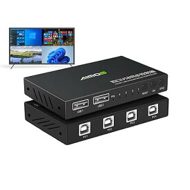 USB切替器，キーボードマウスコントロー， 同期コントローラ USB2.0 最大12Mbps 4ポート Windows/linux/android/MACなど用 同期スイッチングコントローラ