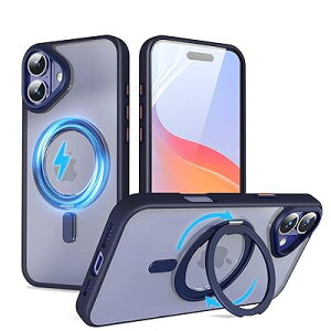 QUEASON ݊i X}zP[XyiPhone 16Plus p MagSafeΉ P[Xz360°]X^h CX[dΉ phone16plus p P[X Ot ČRMILKi iphone 16 plus p P[X 