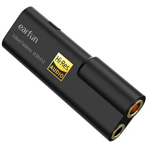 yVGP 2024܁zEarFun UA100 USB DAC wbhzAv/Hi-ResF DAC Av ^/32bit/768kHz DSD 512nC]Ή/3.5mm 4.4mm P[uE/Type-C Ή^ DAC