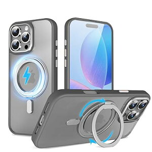 QUEASON ݊i X}zP[XyiPhone 16ProMax p MagSafeΉ P[Xz360°]X^h CX[dΉ iphone 16 pro max p P[X Ot ČRMILKi phone16pro max