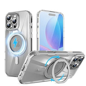 QUEASON ݊i X}zP[XyiPhone 16ProMax p MagSafeΉ P[Xz360°]X^h CX[dΉ iphone 16 pro max p P[X Ot ČRMILKi phone16pro max