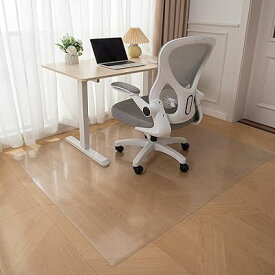 チェアマット エンボス加工 透明 120*120cm 厚み1.5mm PVC 床保護マット 床傷防止 特大サイズ オフィス カーペットプロテクターマット 大型デスク足元マット テーブルマット/椅子/食卓/フロア/畳/机下/滑り止め お手入れ簡単 床暖