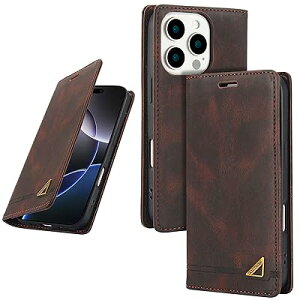 UnivoColors iPhone 12 Pro Max 手帳型ケース 高級合皮 スタンド機能 カード収納 マグネット式 TPUソフトカバー RFIDブロッキング カメラ保護 衝撃吸収 全面保護 衝撃吸収 おしゃれ カバー(ブラウン)